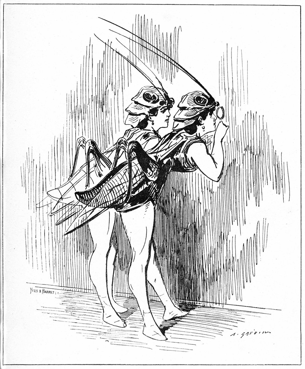 Ilustracja do filmu "Duch kobiet" autorstwa Alfred Grevin
