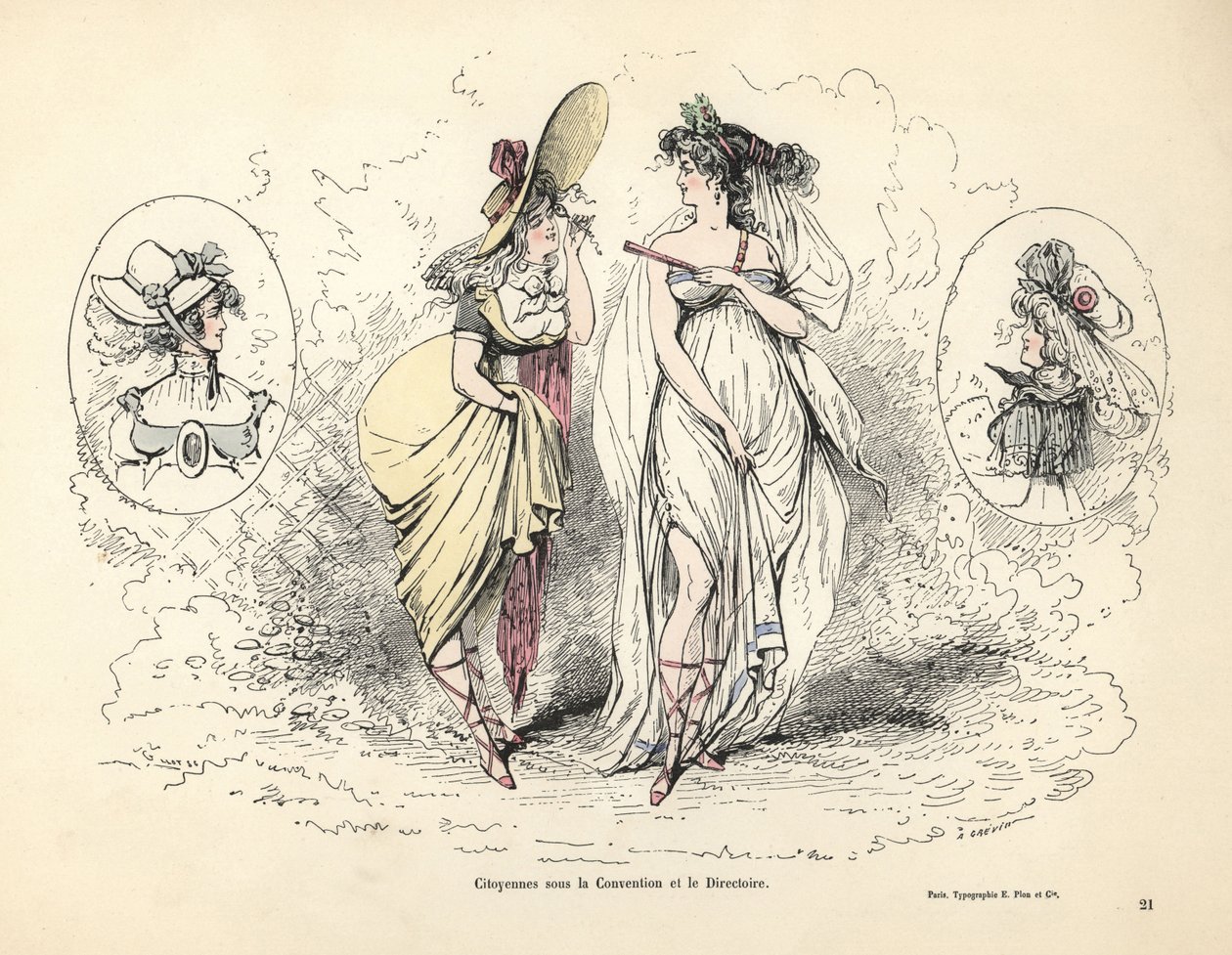 Merveilleuses w czasach rewolucji francuskiej autorstwa Alfred Grevin