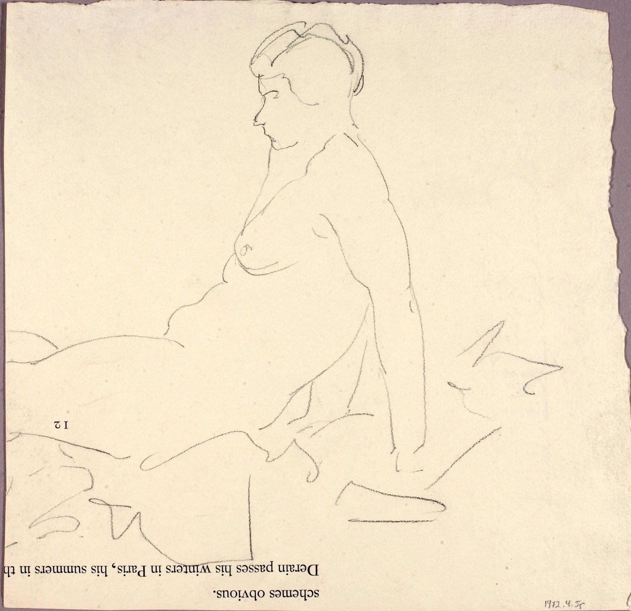Leżący akt autorstwa Alfred H. Maurer