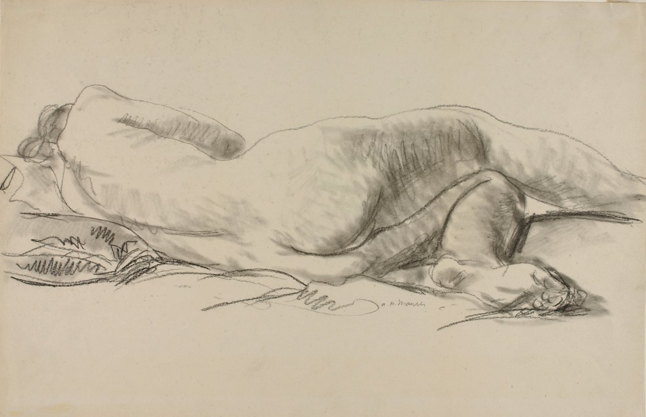 Leżący akt autorstwa Alfred H. Maurer