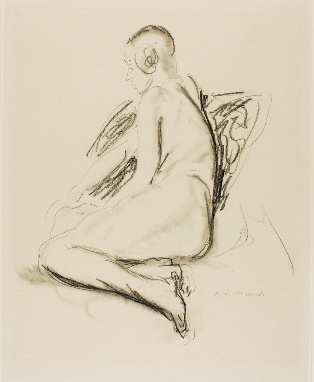 Akt siedzący autorstwa Alfred H. Maurer