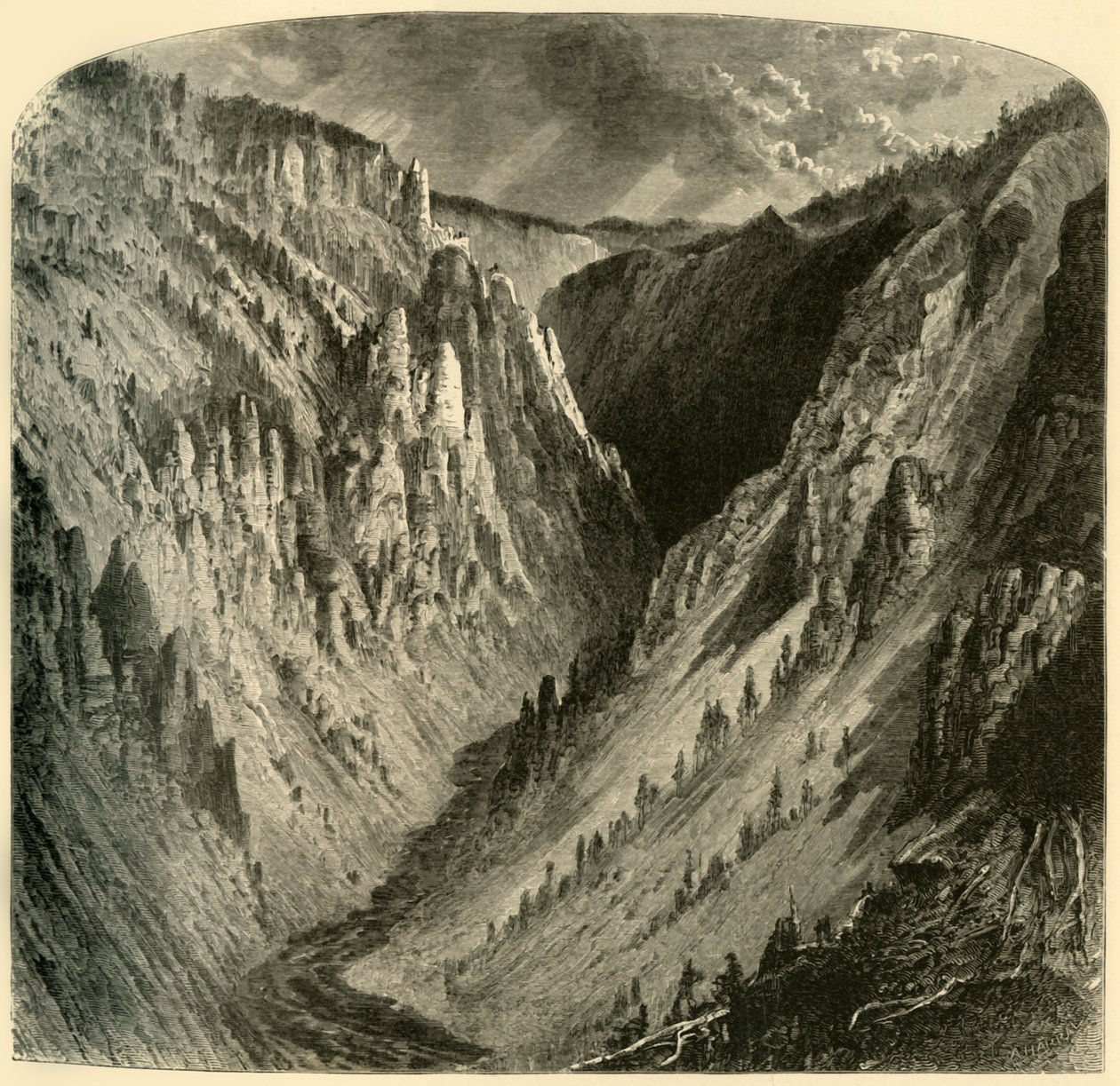 „Kanon Yellowstone”, 1872. autorstwa Alfred Harral