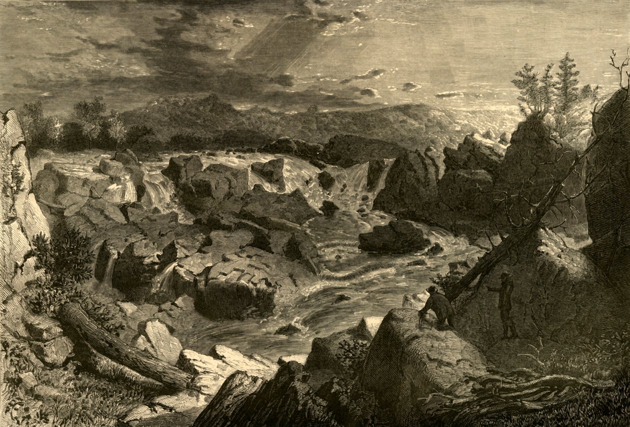 „Wielkie wodospady Potomaku”, 1874. autorstwa Alfred Harral