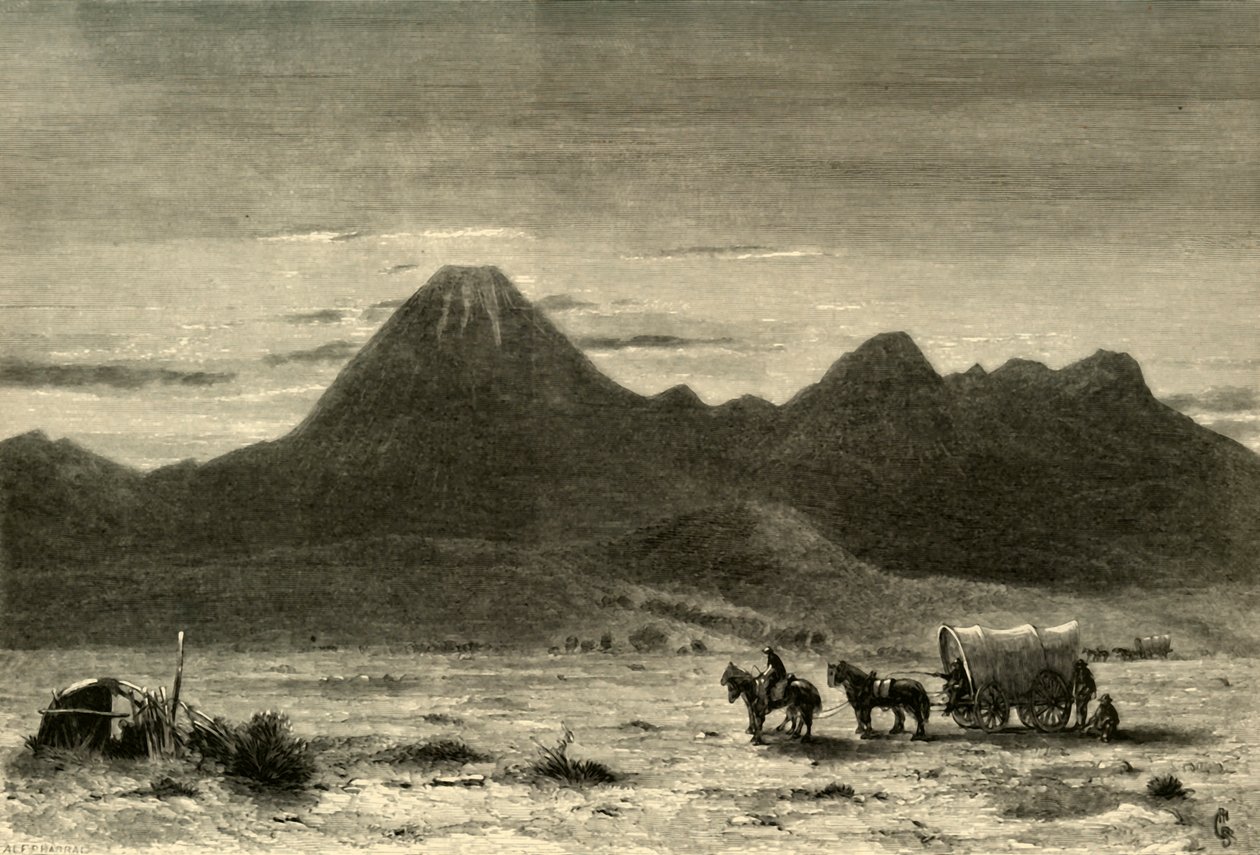 „Lassens Butte, Sacramento Valley”, 1872. autorstwa Alfred Harral