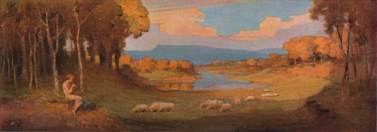 Panel dekoracyjny do pianina palisandrowego, c1900, 1903 autorstwa Alfred Hartley