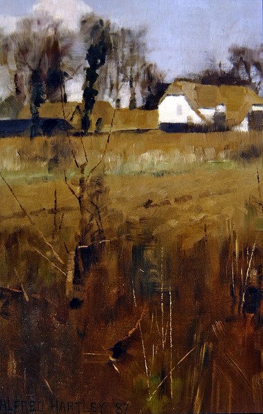 Krajobraz na świeżym powietrzu autorstwa Alfred Hartley