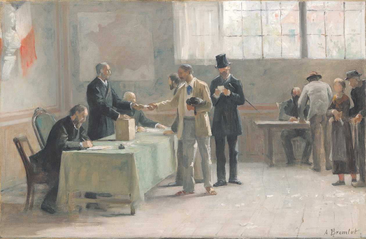 Franczyza uniwersalna, 1888 autorstwa Alfred Henri Bramtot