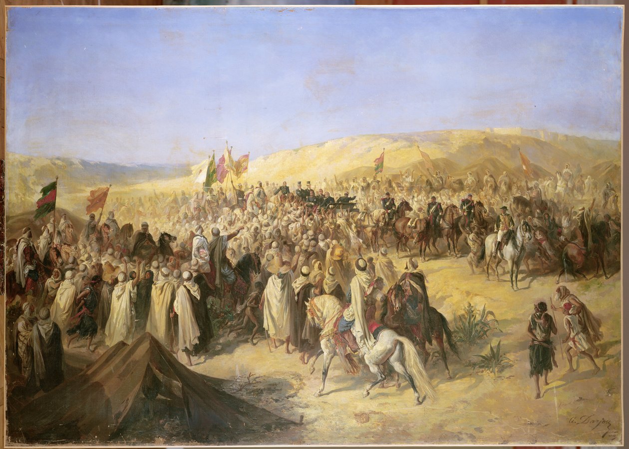 Napoleon III (1808-73) w Algierii, 21 maja 1865 autorstwa Alfred Henri Darjou