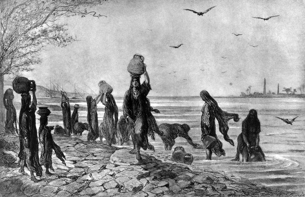 Kobiety chłopskie nad brzegiem Nilu, 1872 autorstwa Alfred Henri Darjou