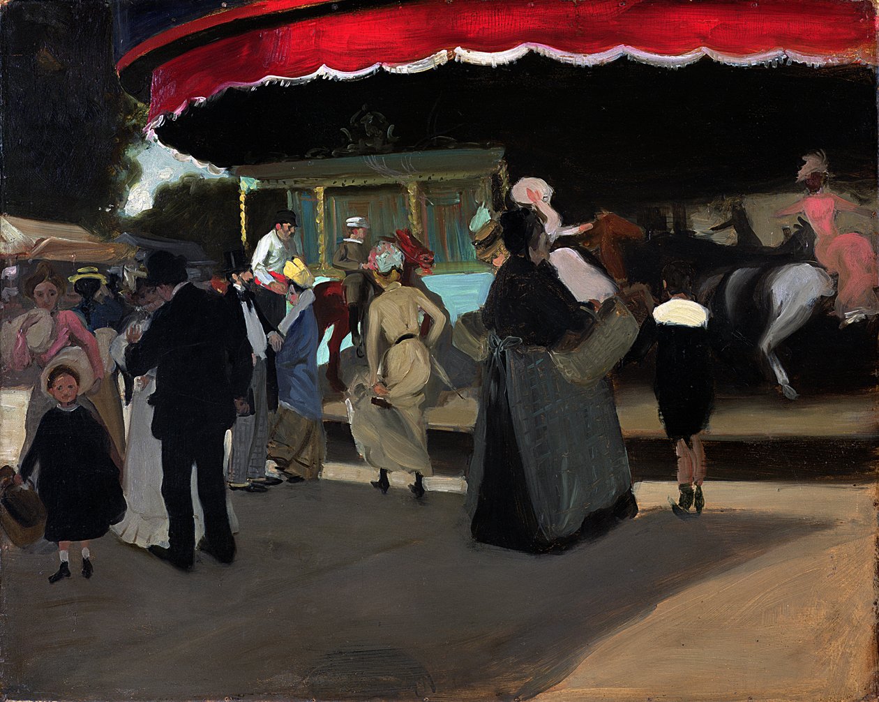 Karuzela, ok. 1904 (olej na tekturze) autorstwa Alfred Henry Maurer