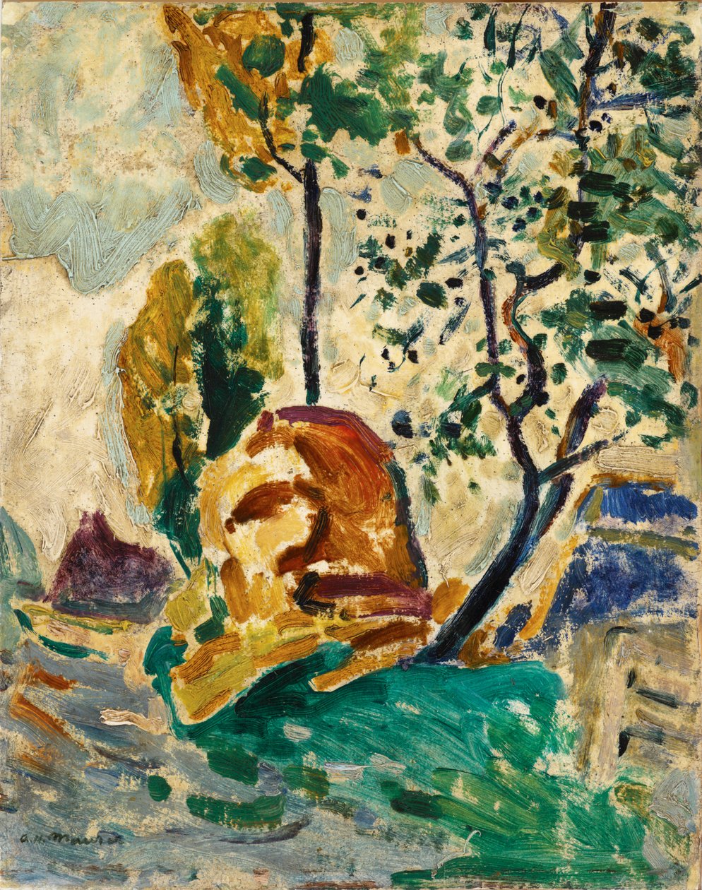 Drzewo i skała autorstwa Alfred Henry Maurer