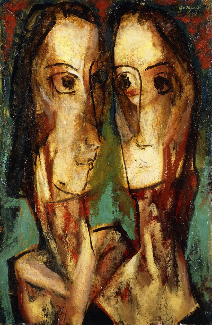 Dwie głowy, ok. 1928 autorstwa Alfred Henry Maurer