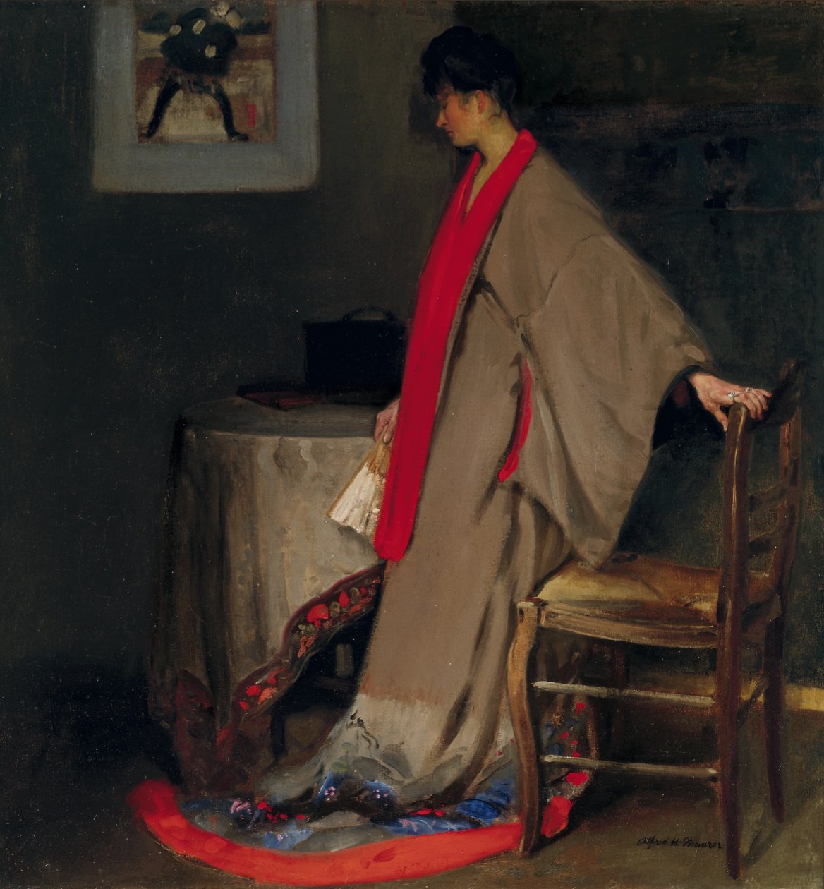 Młoda kobieta w kimonie, ok. 1901 autorstwa Alfred Henry Maurer
