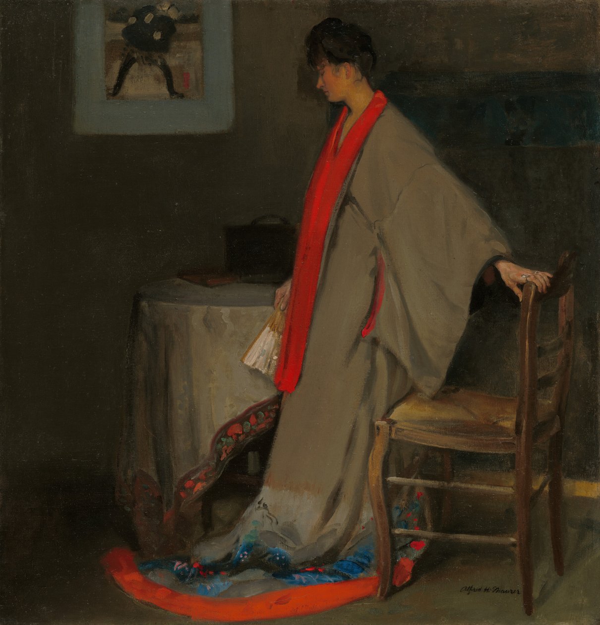 Młoda kobieta w kimonie, ok. 1901. autorstwa Alfred Henry Maurer