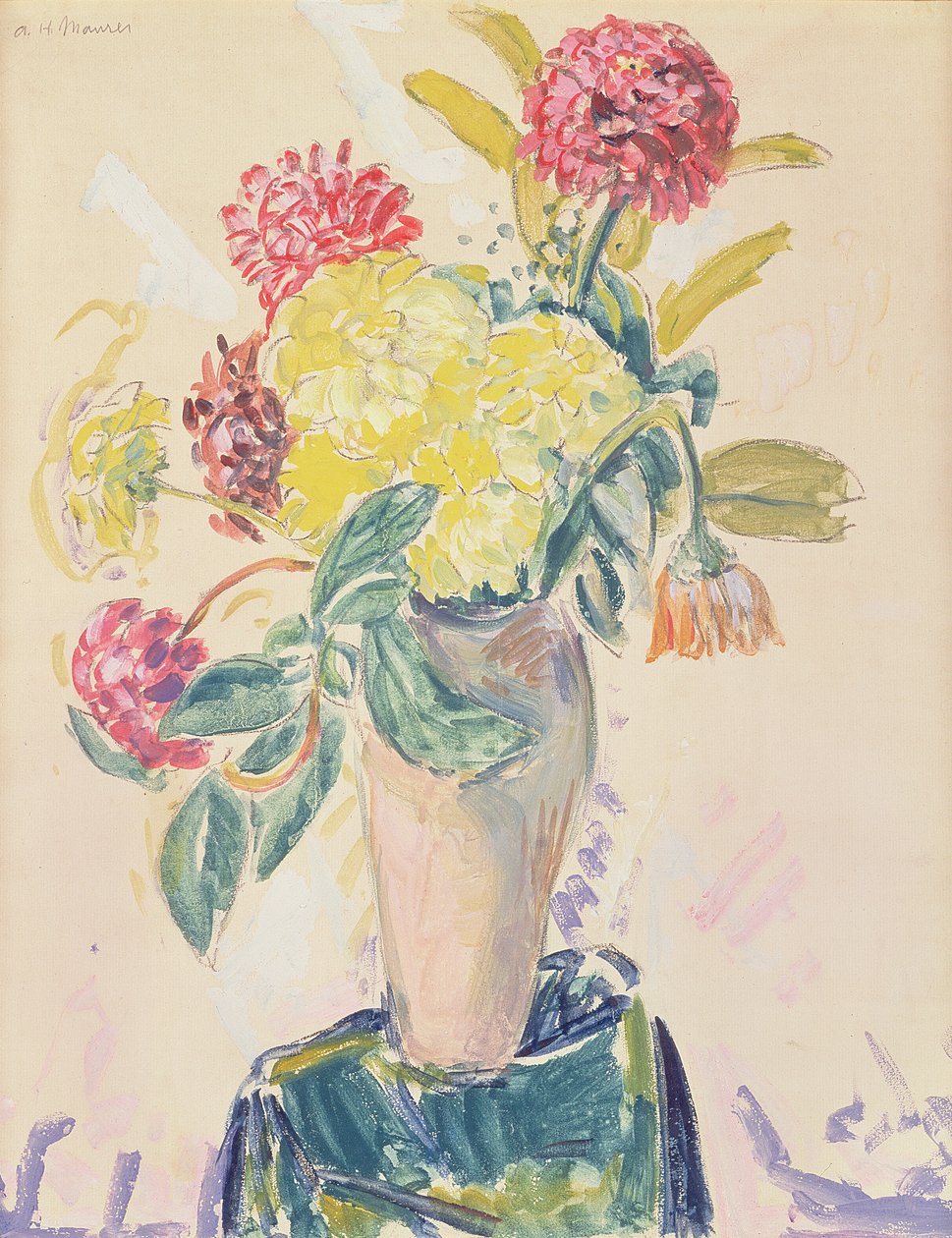 Cynias, ok. 1926 (wc, gwasz i węgiel na papierze) autorstwa Alfred Henry Maurer