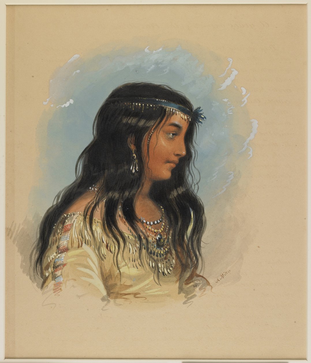 Młoda kobieta z plemienia Flathead autorstwa Alfred Jacob Miller