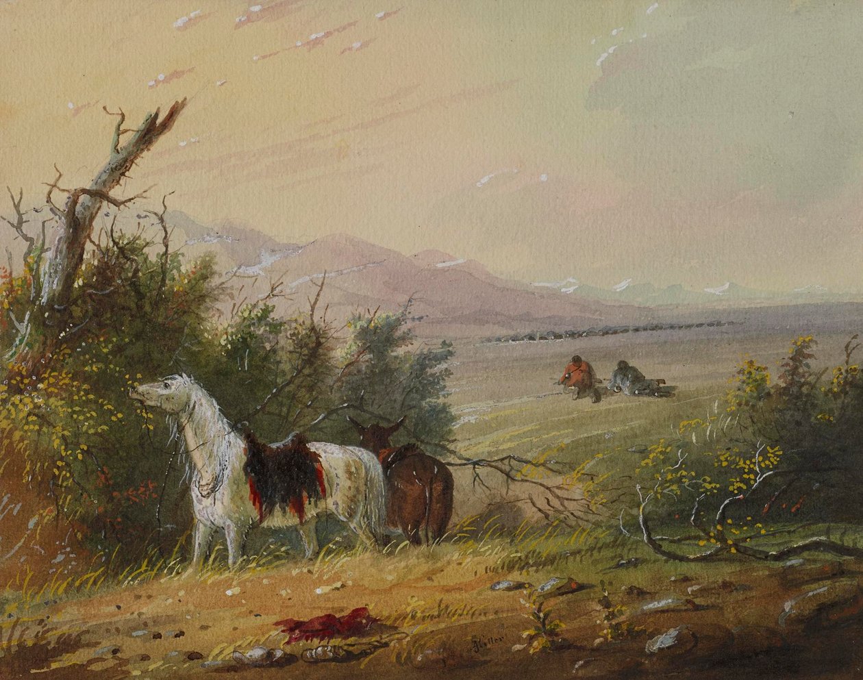 Zbliżamy się do Buffalo autorstwa Alfred Jacob Miller