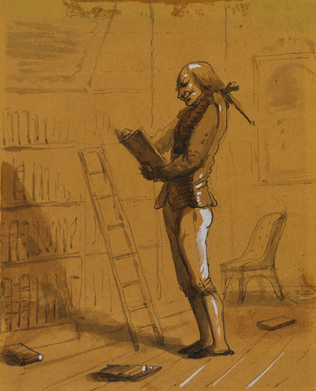 Bibliofil z „Elzivirem” w ręku! autorstwa Alfred Jacob Miller