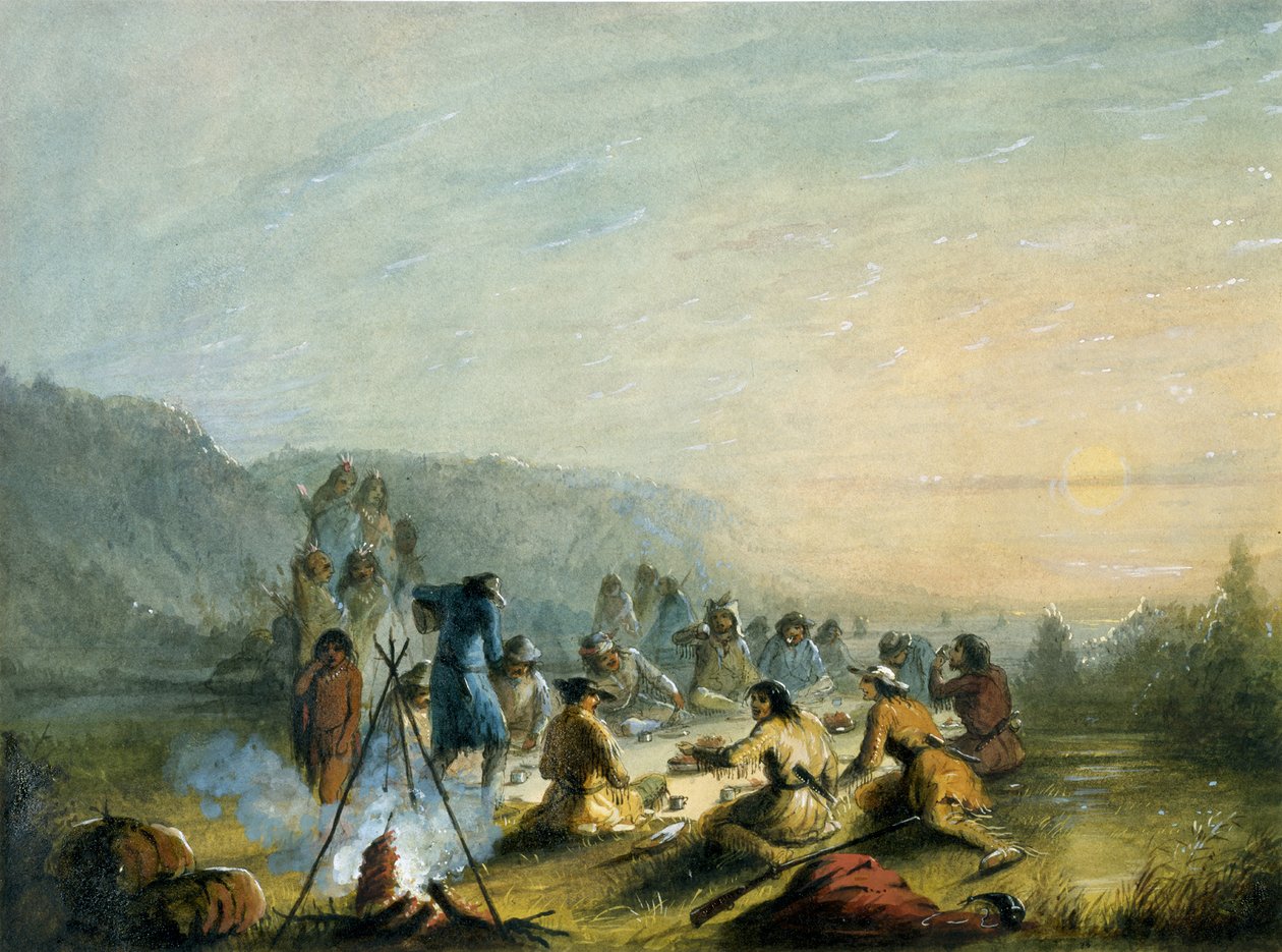 Śniadanie o wschodzie słońca autorstwa Alfred Jacob Miller