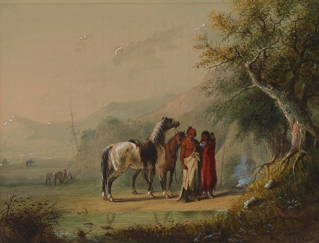 Scena obozowa (Siuksowie) autorstwa Alfred Jacob Miller