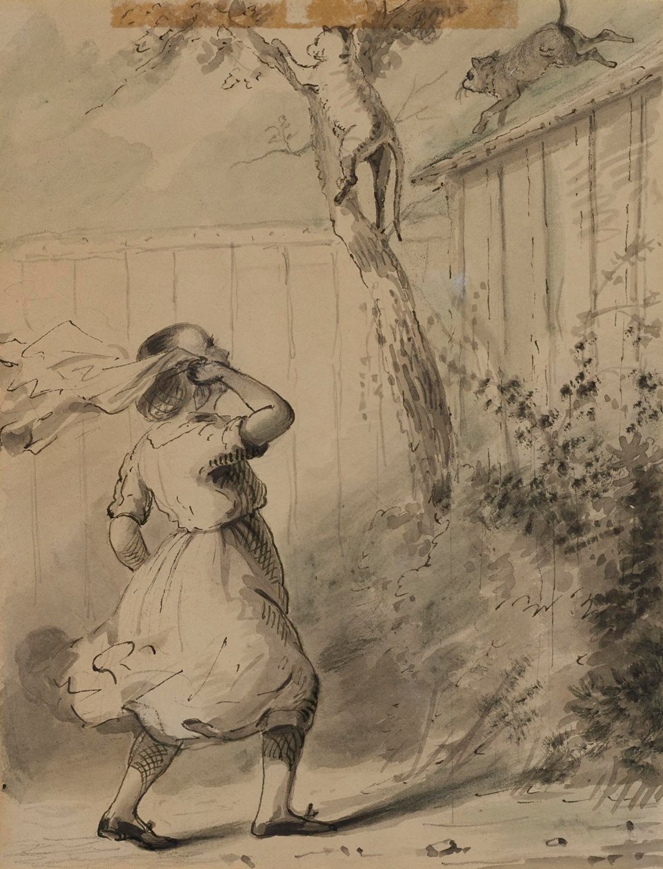 Carrie i koty autorstwa Alfred Jacob Miller