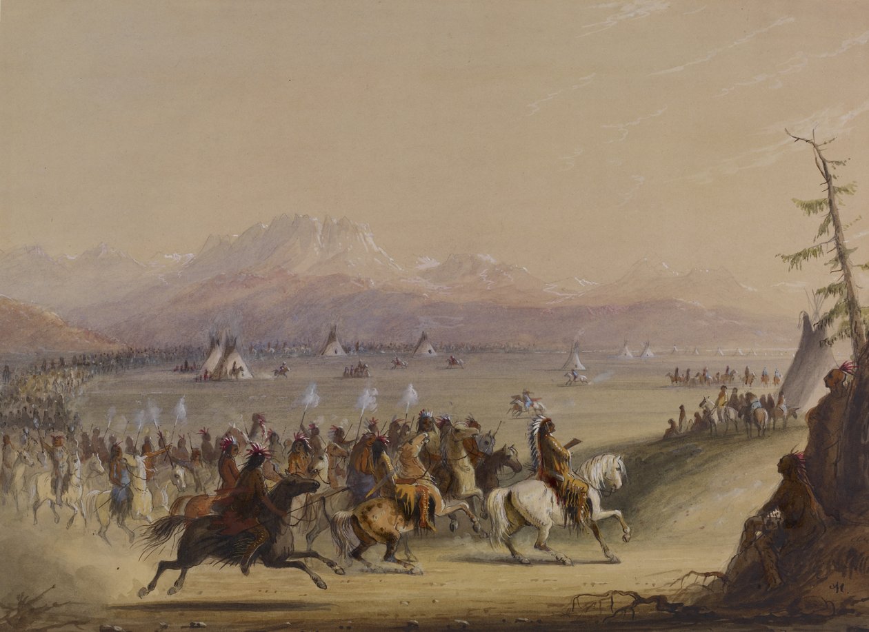 Kawalkada autorstwa Alfred Jacob Miller
