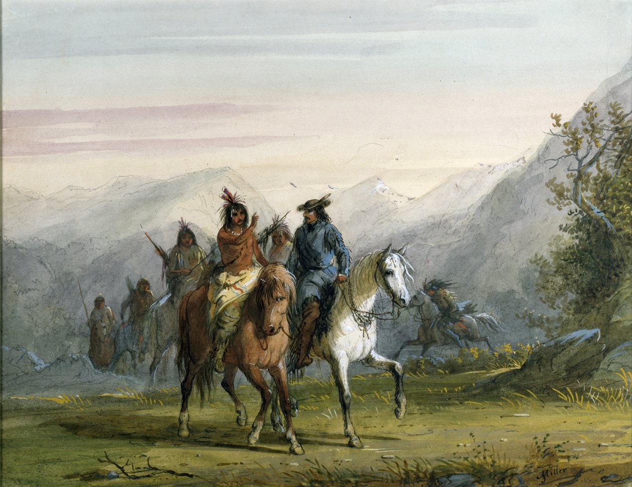 Komunikacja za pomocą znaków autorstwa Alfred Jacob Miller