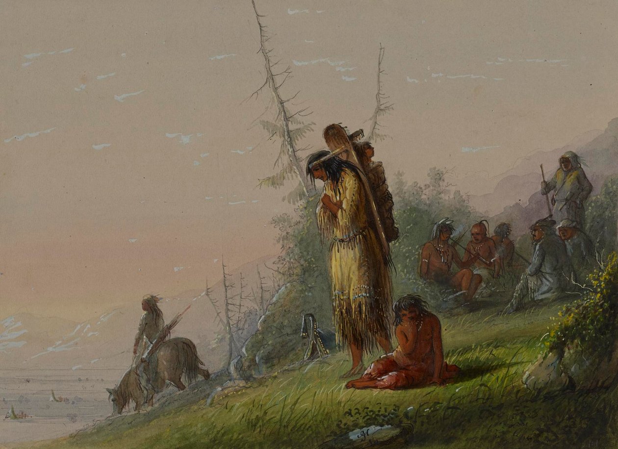 Obozowisko Indian autorstwa Alfred Jacob Miller