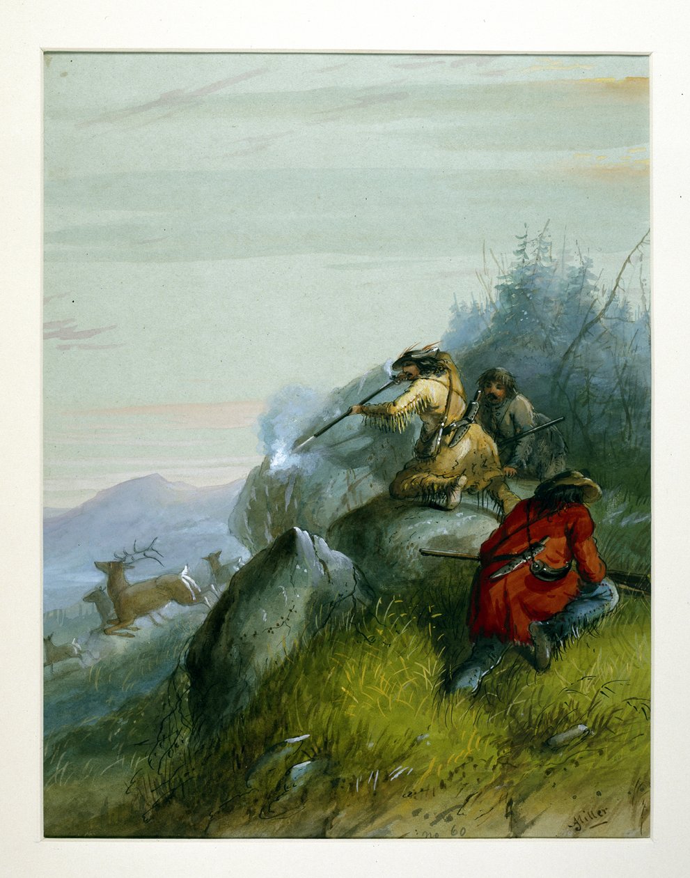 Polowanie na łosie w regionie Black Hills autorstwa Alfred Jacob Miller