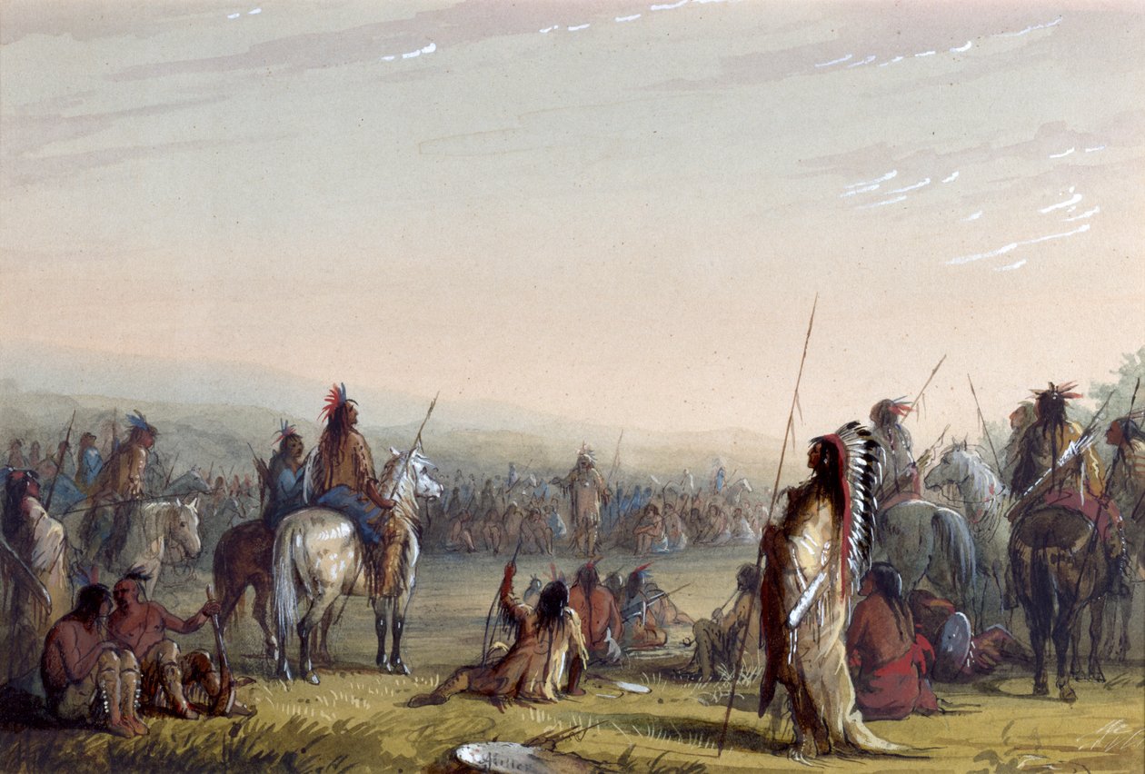 Rada Indii autorstwa Alfred Jacob Miller