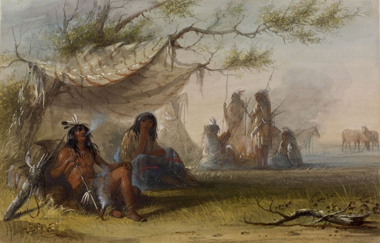 Obóz Indian autorstwa Alfred Jacob Miller