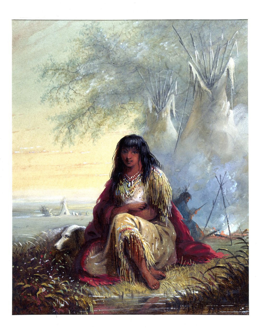 Indiańska dziewczyna (Siuksowie) autorstwa Alfred Jacob Miller