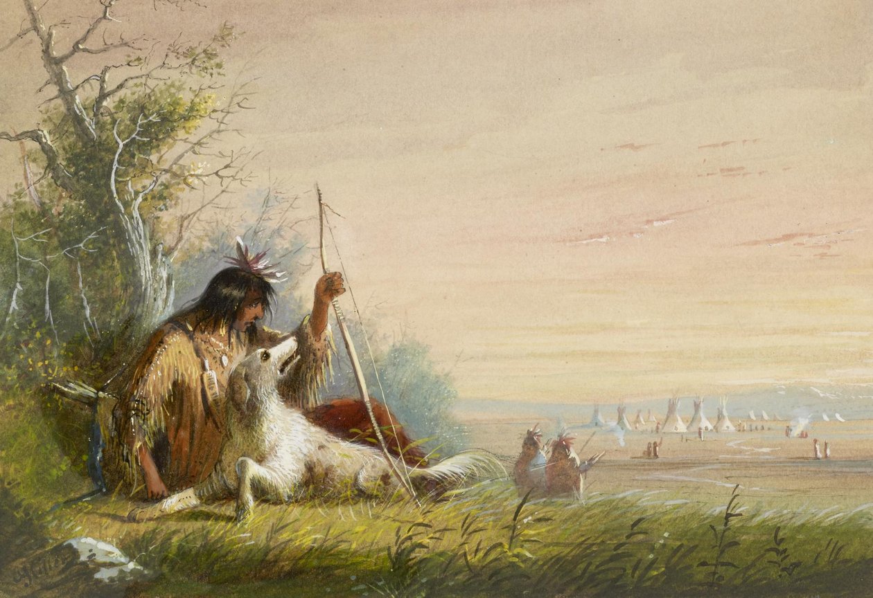 Biegacz indiański autorstwa Alfred Jacob Miller