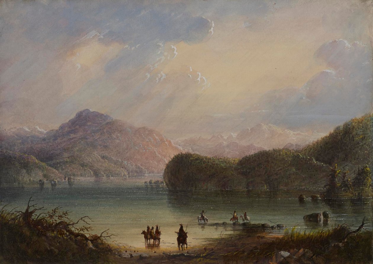 Widok nad jeziorem autorstwa Alfred Jacob Miller