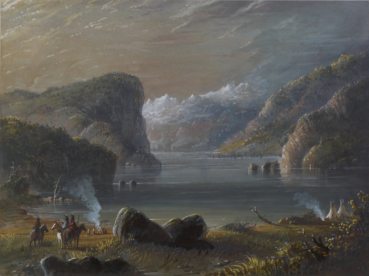 Widok nad jeziorem autorstwa Alfred Jacob Miller