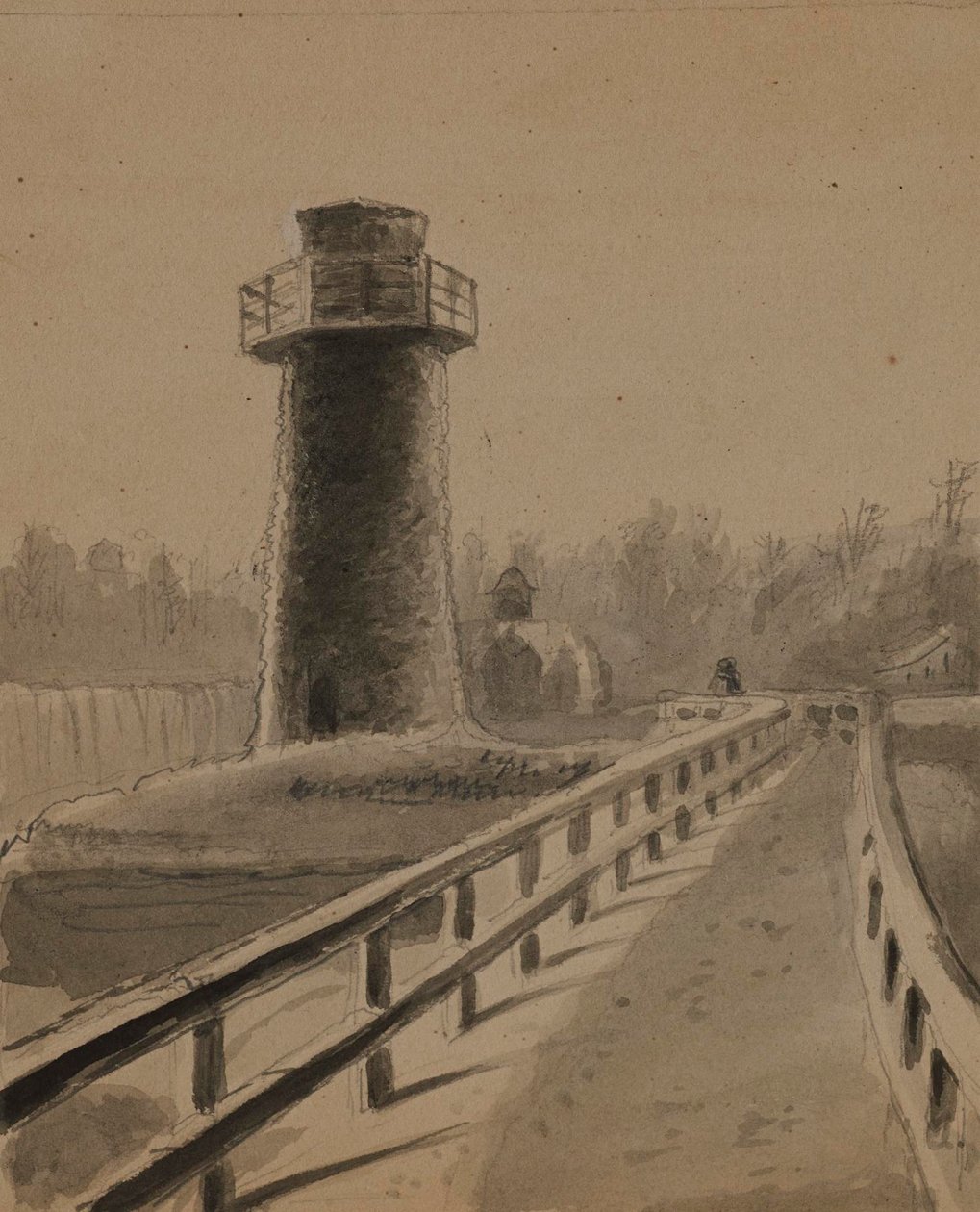 Latarnia morska autorstwa Alfred Jacob Miller