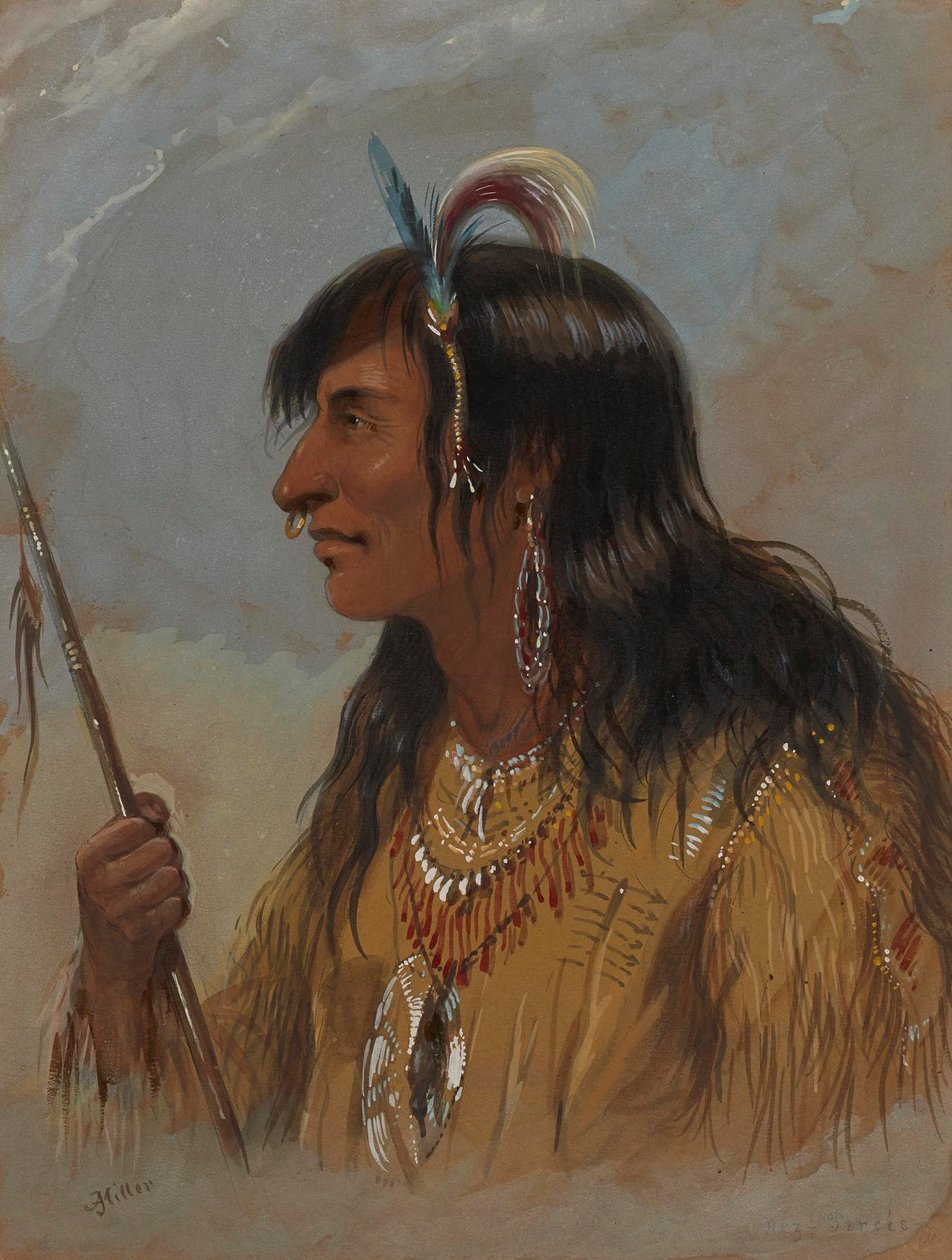 Indianin Nez Percés autorstwa Alfred Jacob Miller