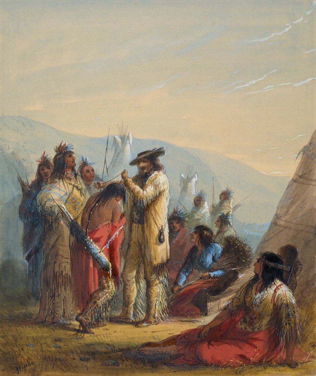 Prezenty dla Indian autorstwa Alfred Jacob Miller