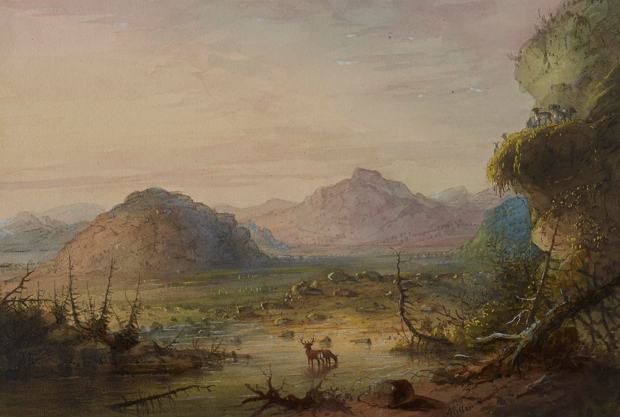 Formacje skalne autorstwa Alfred Jacob Miller