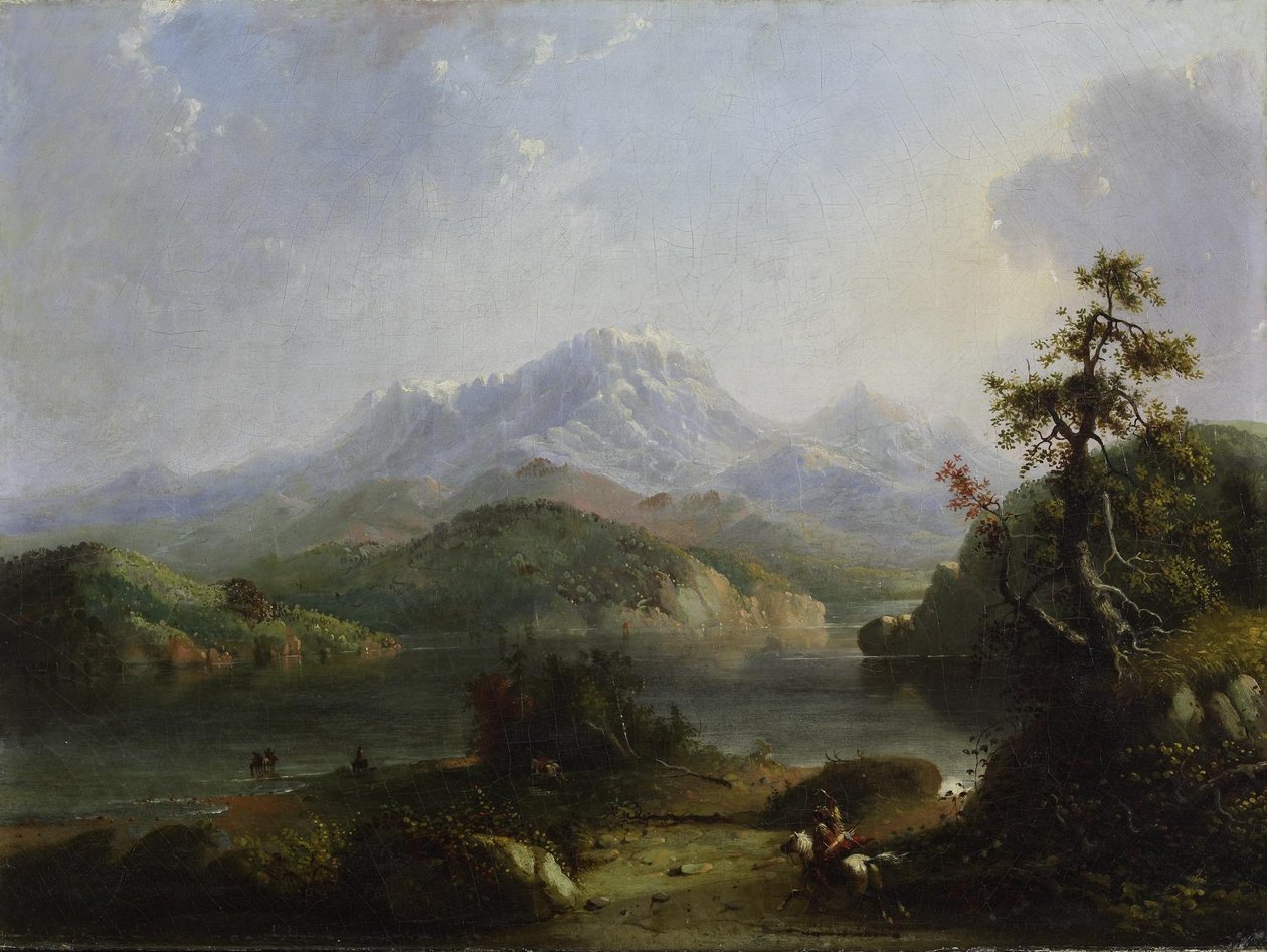 Pejzaż z Gór Skalistych, Góry Wind River autorstwa Alfred Jacob Miller