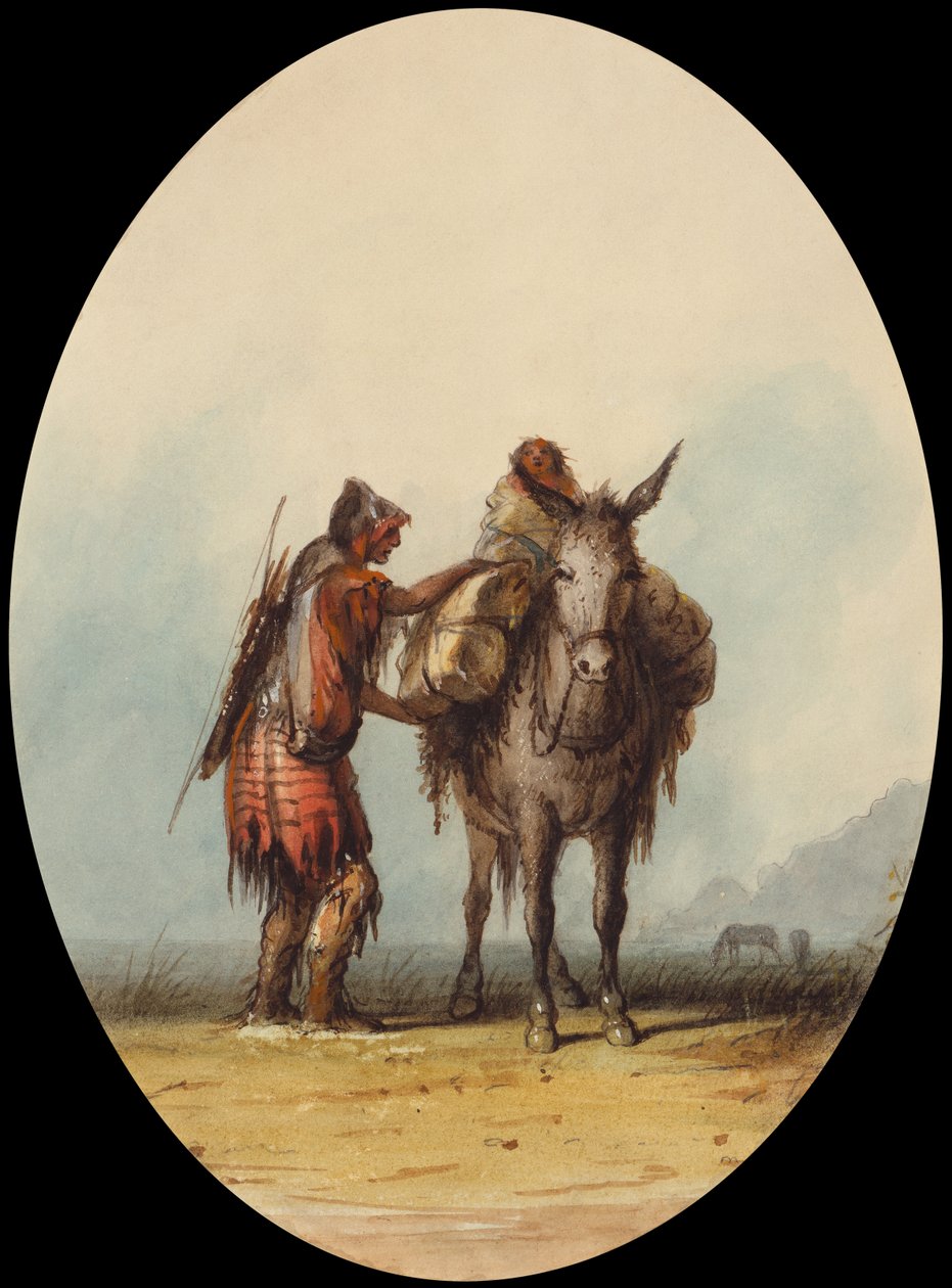 Root Diggers, ok. 1837 (akwarela i gwasz na papierze) autorstwa Alfred Jacob Miller