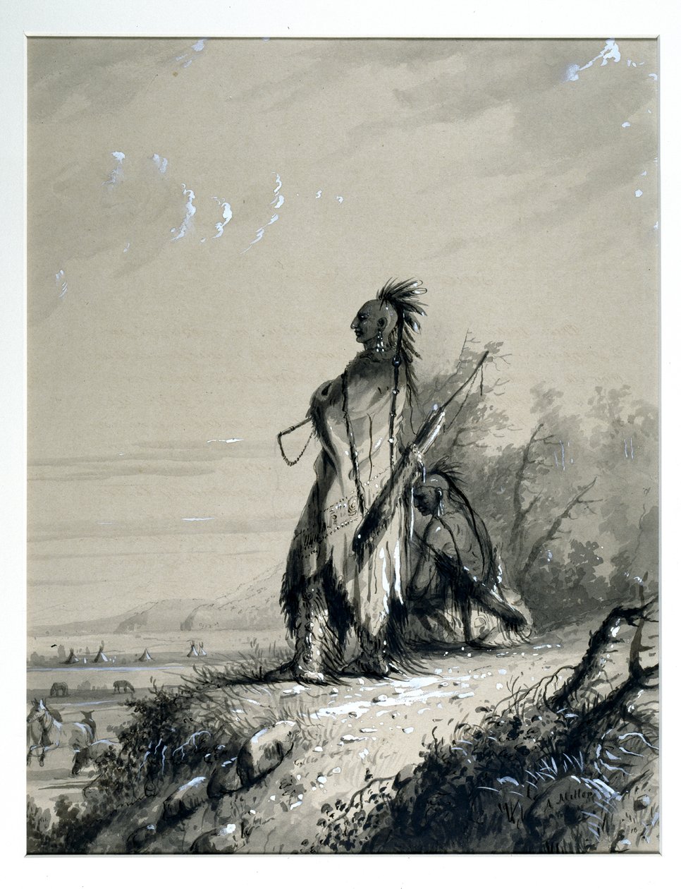 Straż Indian Siuksów autorstwa Alfred Jacob Miller