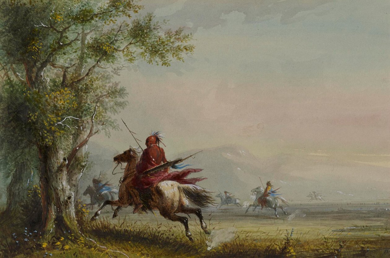 Rozpoznanie Siuksów autorstwa Alfred Jacob Miller