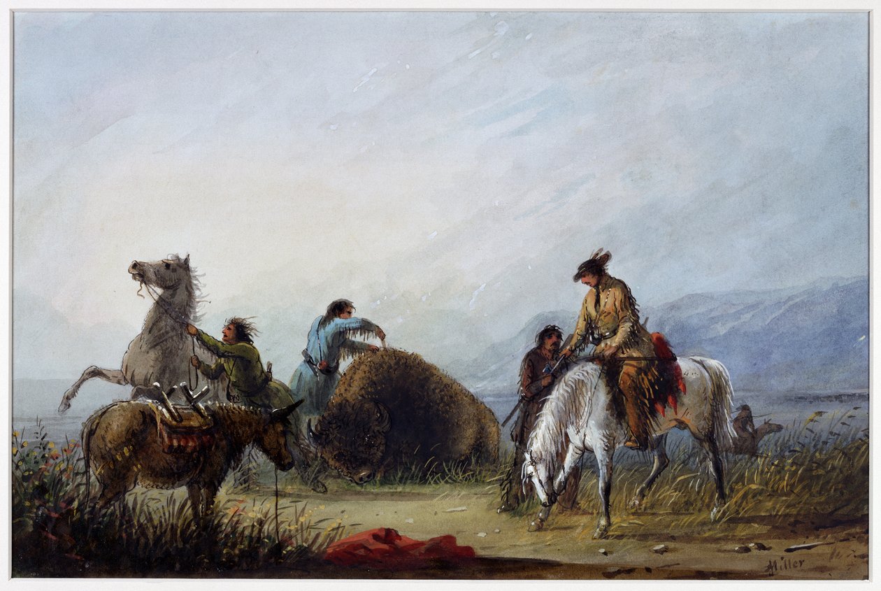 Przycinanie żebra grzbietowego autorstwa Alfred Jacob Miller