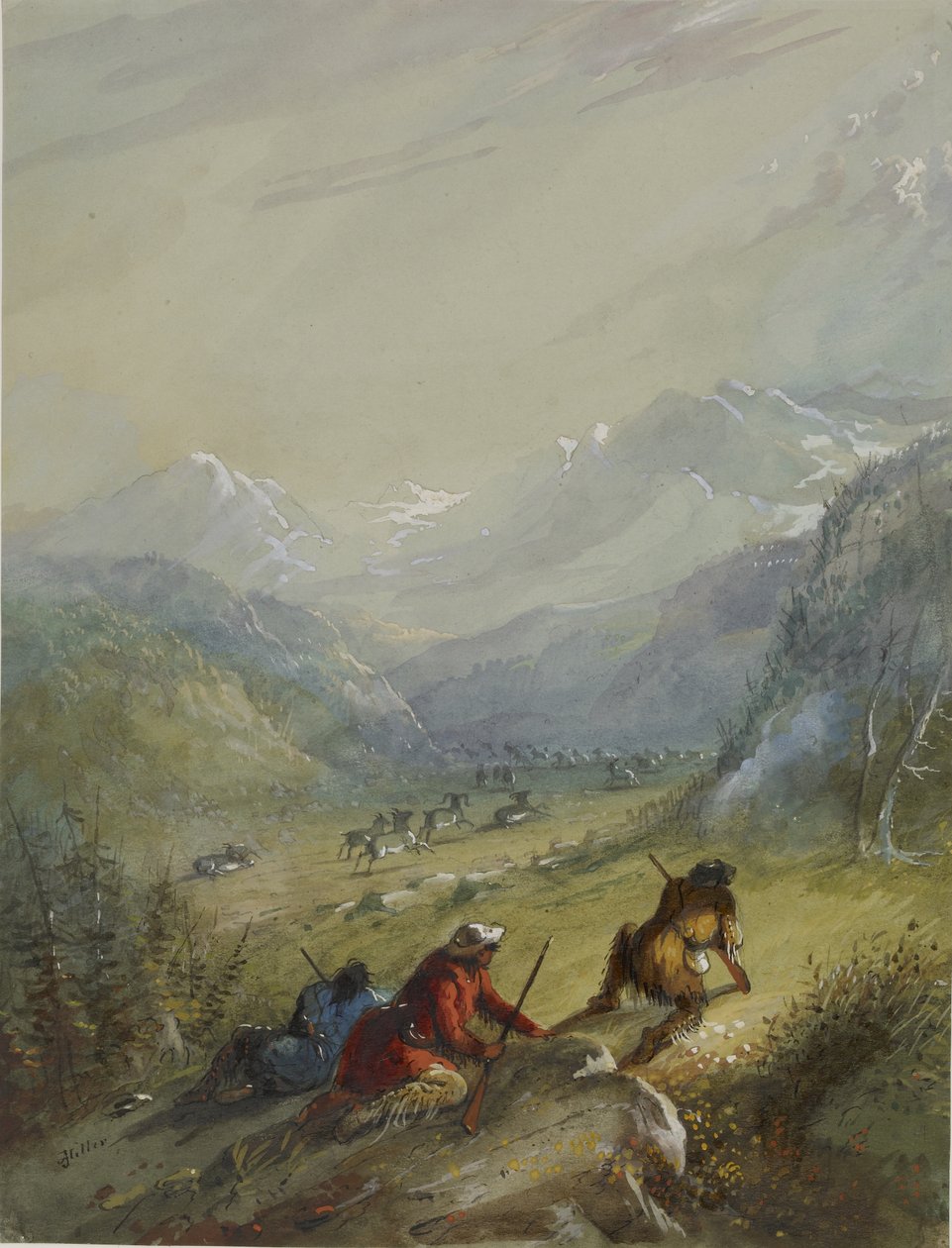 Argali - owca górska autorstwa Alfred Jacob Miller