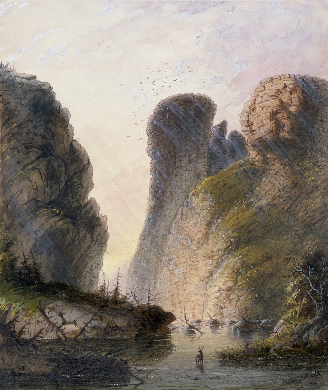 „Brama Diabła” autorstwa Alfred Jacob Miller