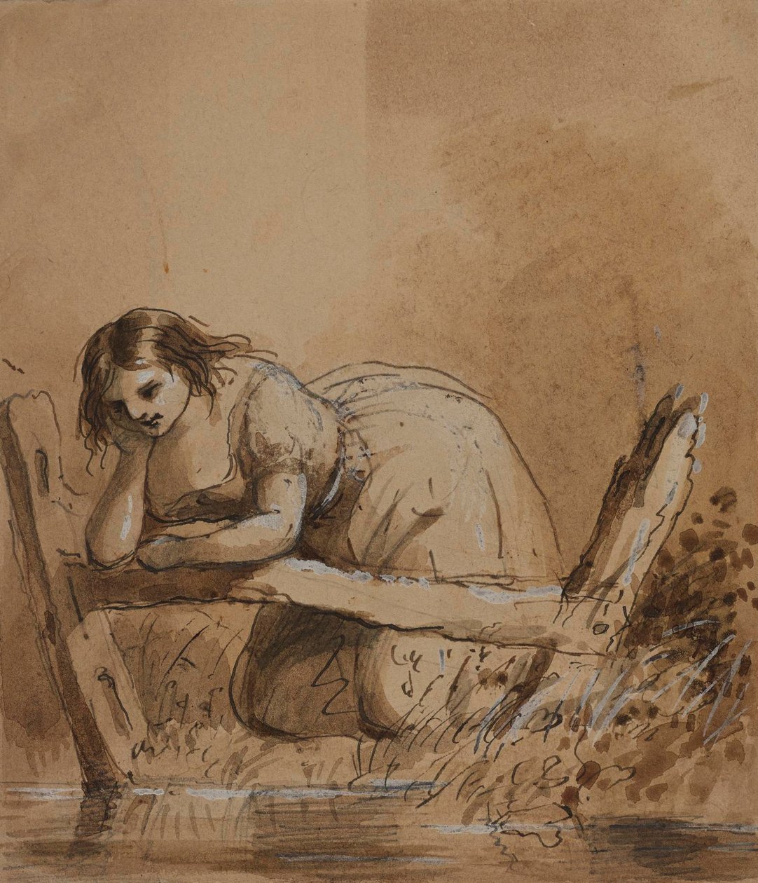 Marzyciel. Budowanie zamków na piasku. autorstwa Alfred Jacob Miller