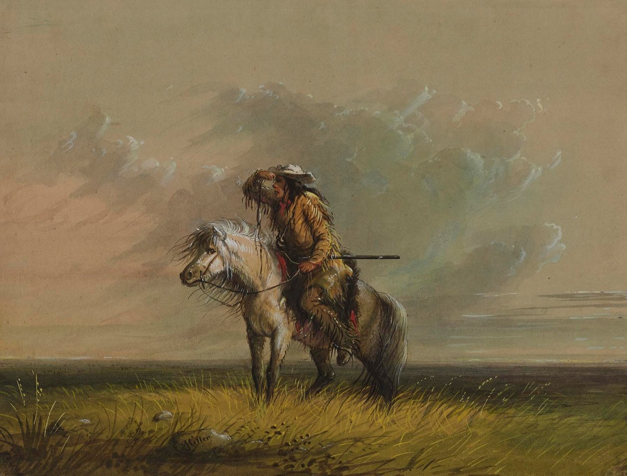 Zagubiony żółtodziób autorstwa Alfred Jacob Miller
