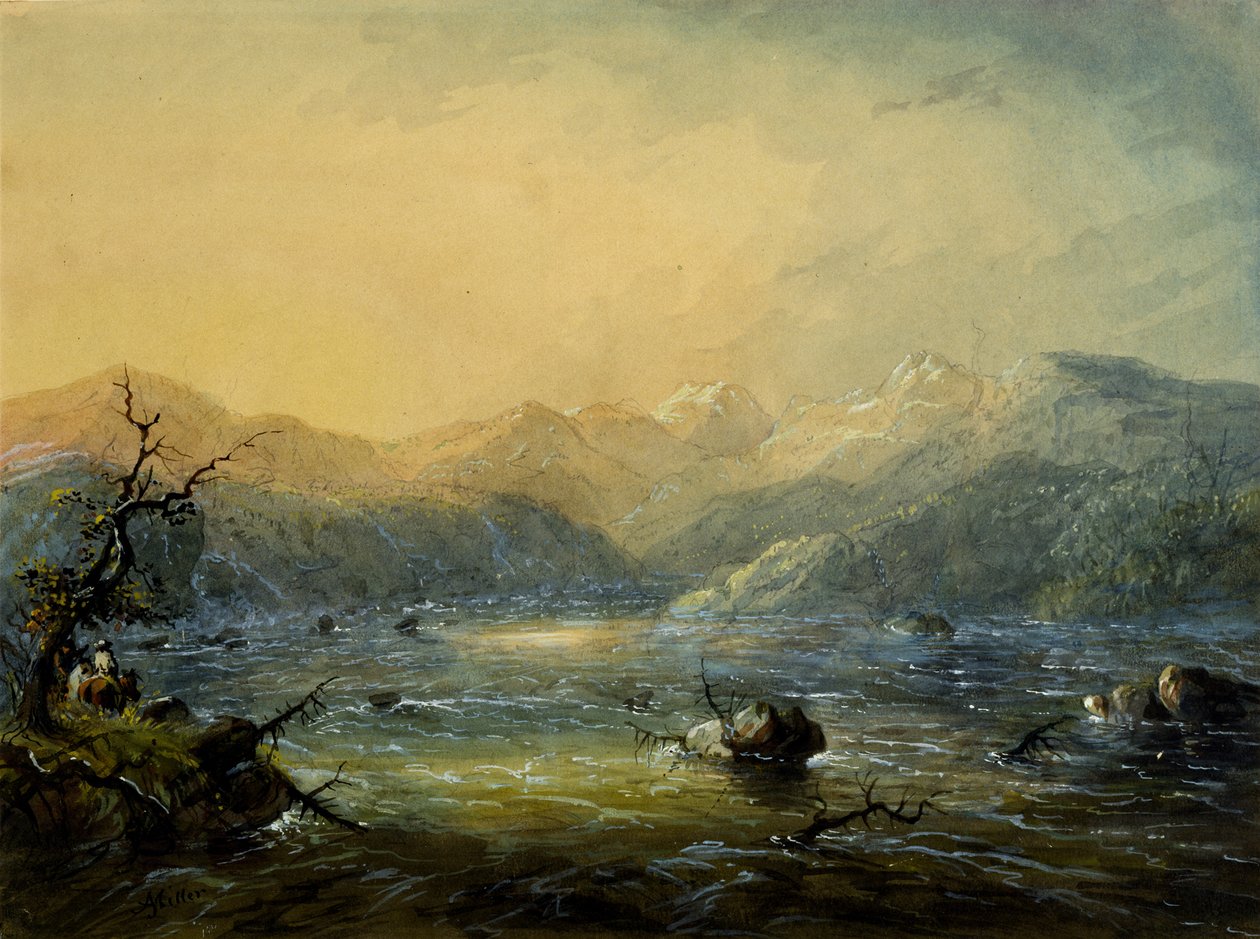 Górski potok autorstwa Alfred Jacob Miller