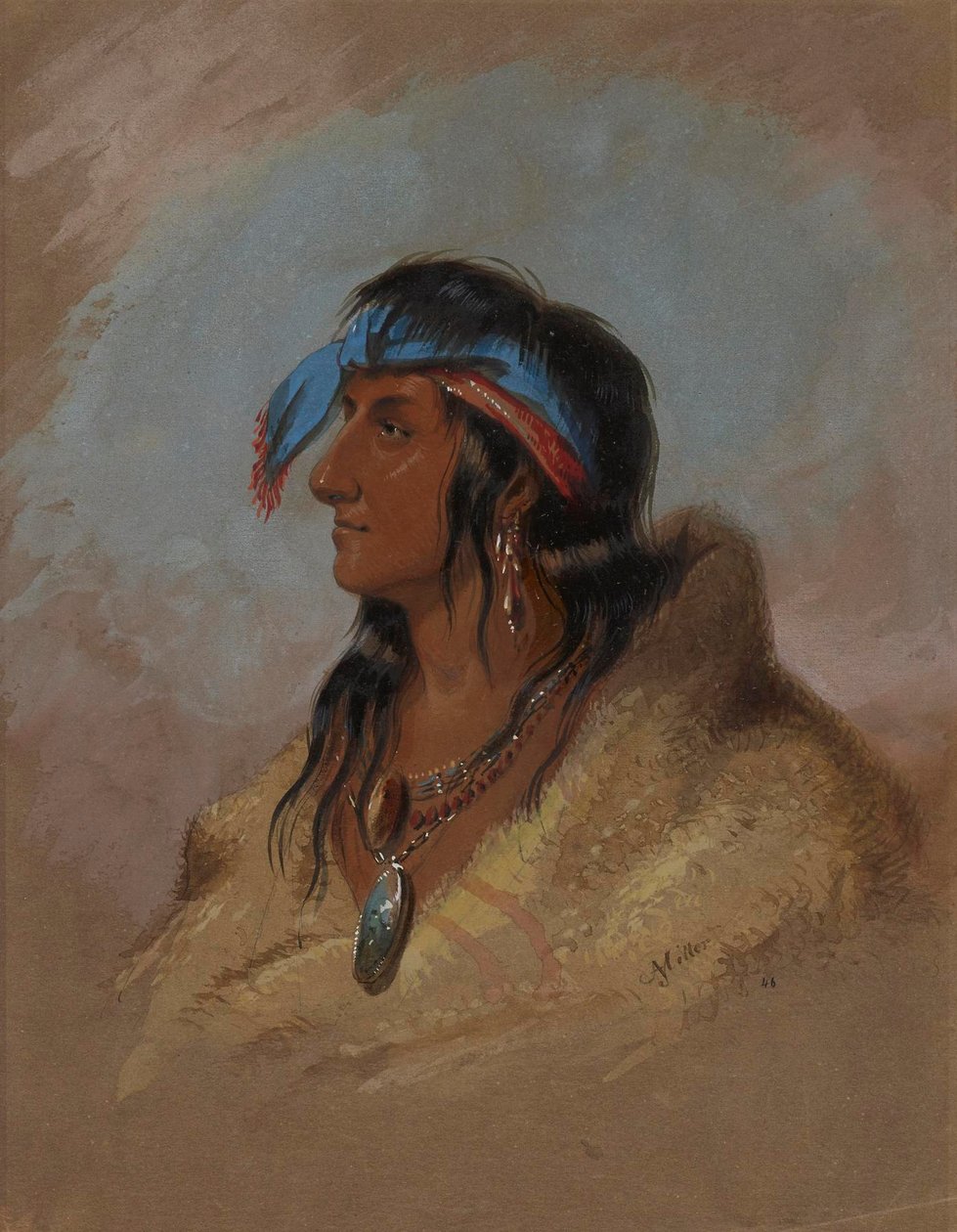 White Plume autorstwa Alfred Jacob Miller